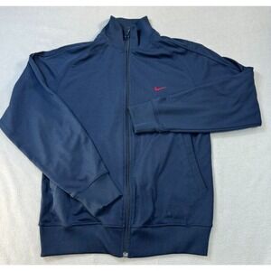 Nike Jacket Men Medium‎ Blue Track Suit Coat Warm Up Windbreaker Zip Up